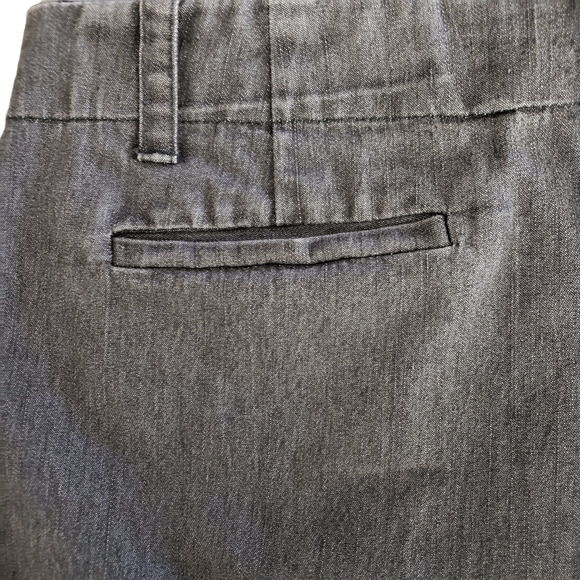 Sandro Button Detail Slant Pocket Denim Bermuda Shorts, Black/Gray, Sz 6P - Picture 6 of 9